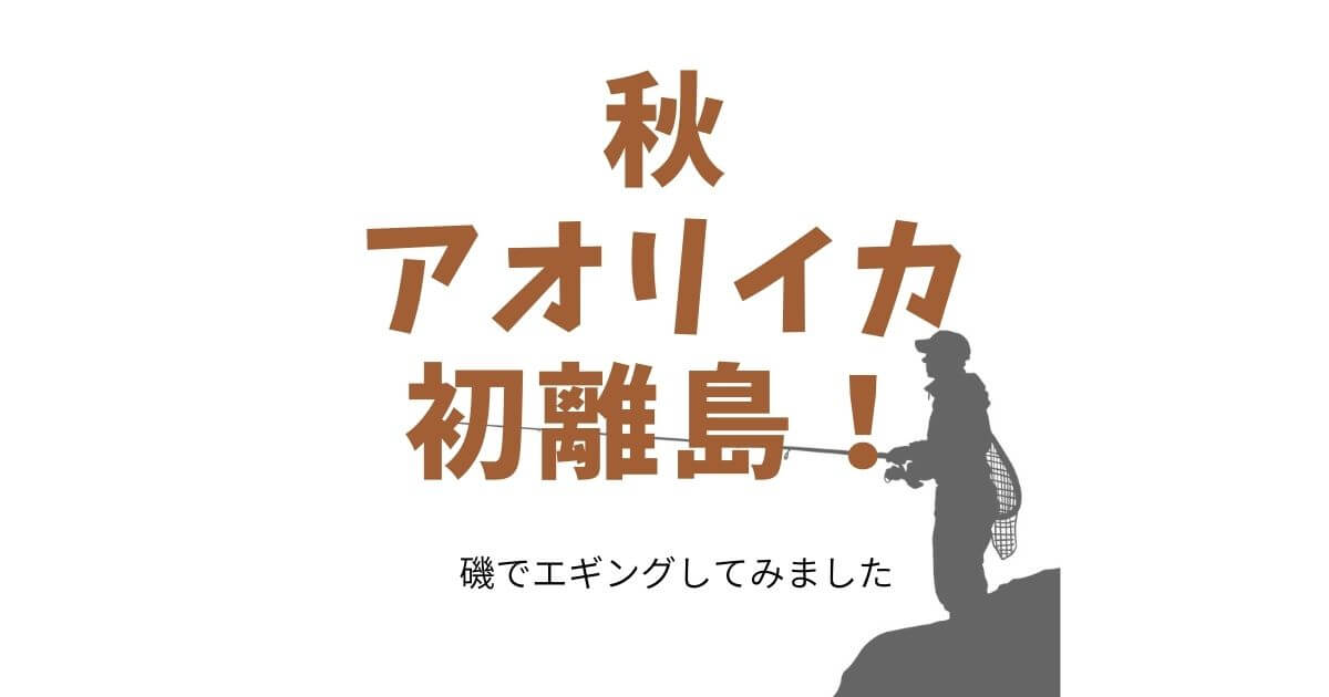 秋 アオリイカ 初離島でエギング