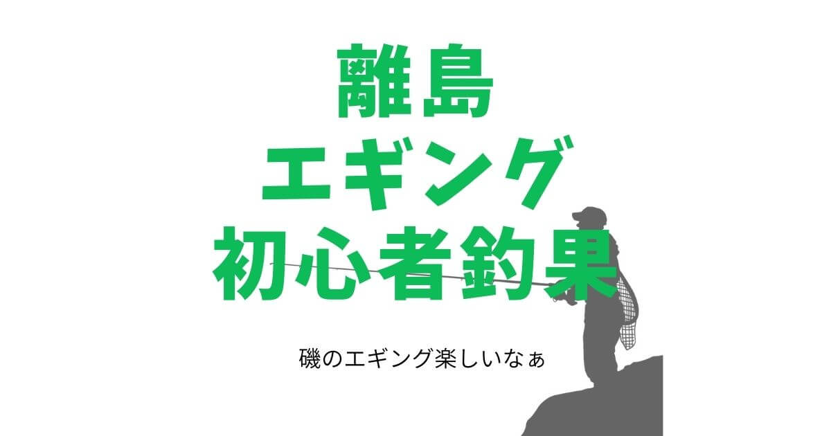 離島　磯エギング　初心者釣果